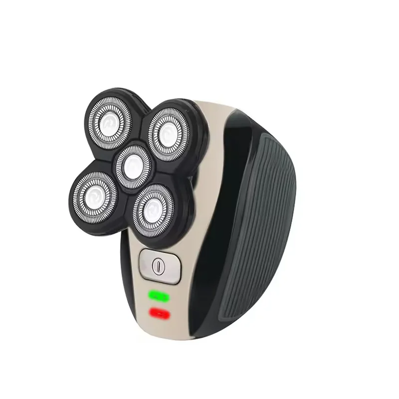 

Водонепроницаемый набор для бритья с зарядкой через USB, портативная мужская электробритва для лица с головкой из нержавеющей стали и 5 лезвиями