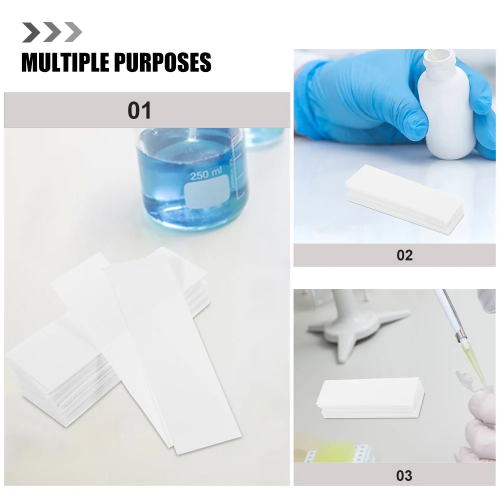 200 Pcs Absorbent Paper Experiments Papers Blotting Chromatography Strips Filter Laboratory Cleaning Rectangular Child