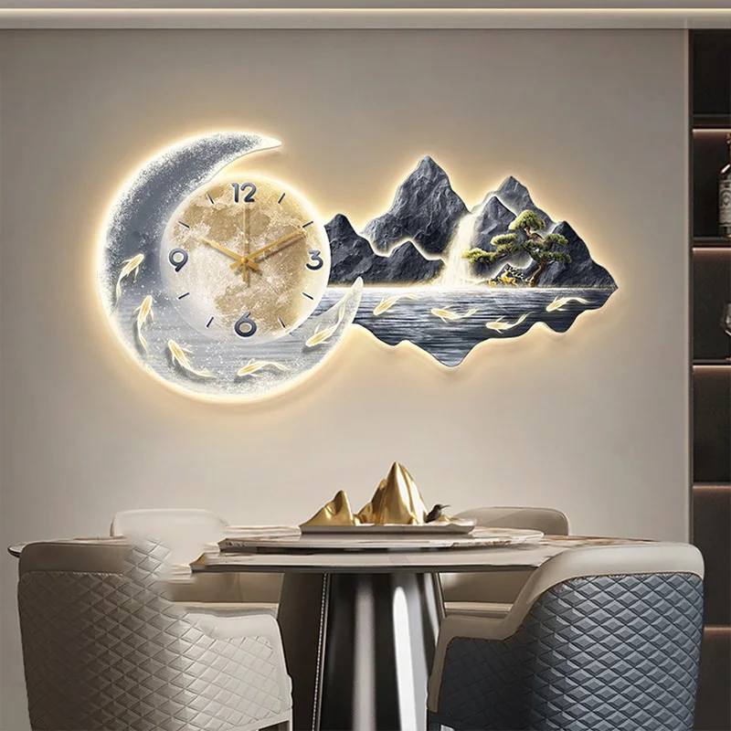 Led Modern Wall Clocks Living Room Aesthetic Minimalist Simple Wall Clocks Xenomorph Nordic Orologio Da Parete Home Decoration