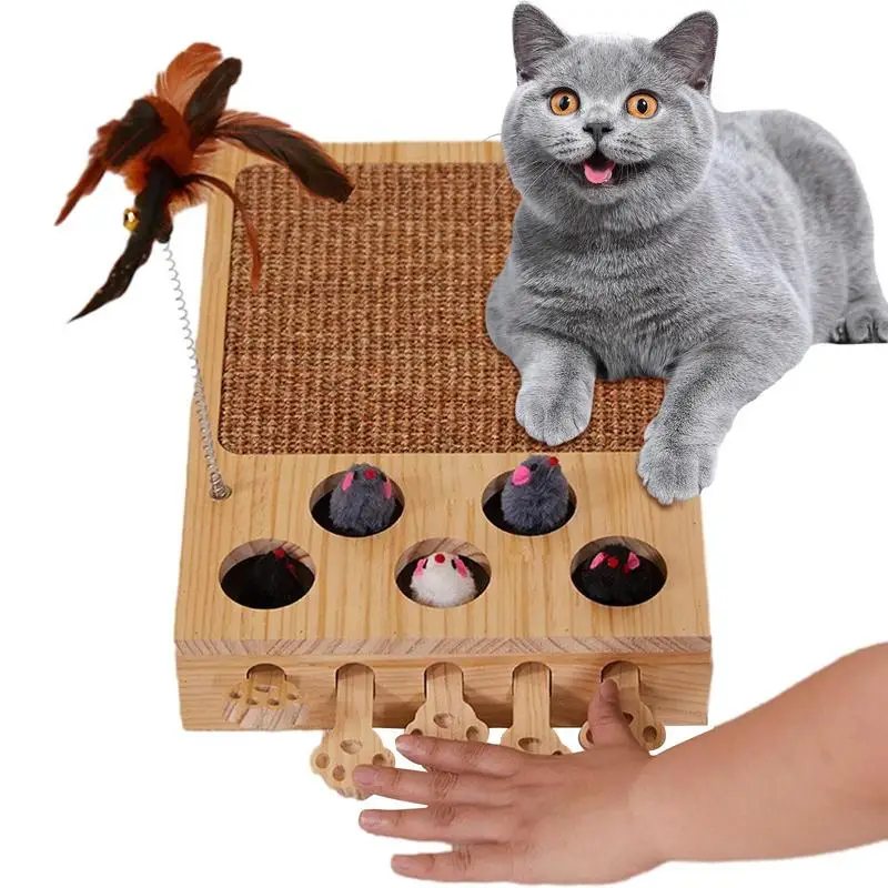 

Scratching Pads For Indoor Cats Soft Feather Scratching Board Fashionable Cat Playing Supplies 2 In 1 Funny Cat Toys With Whack