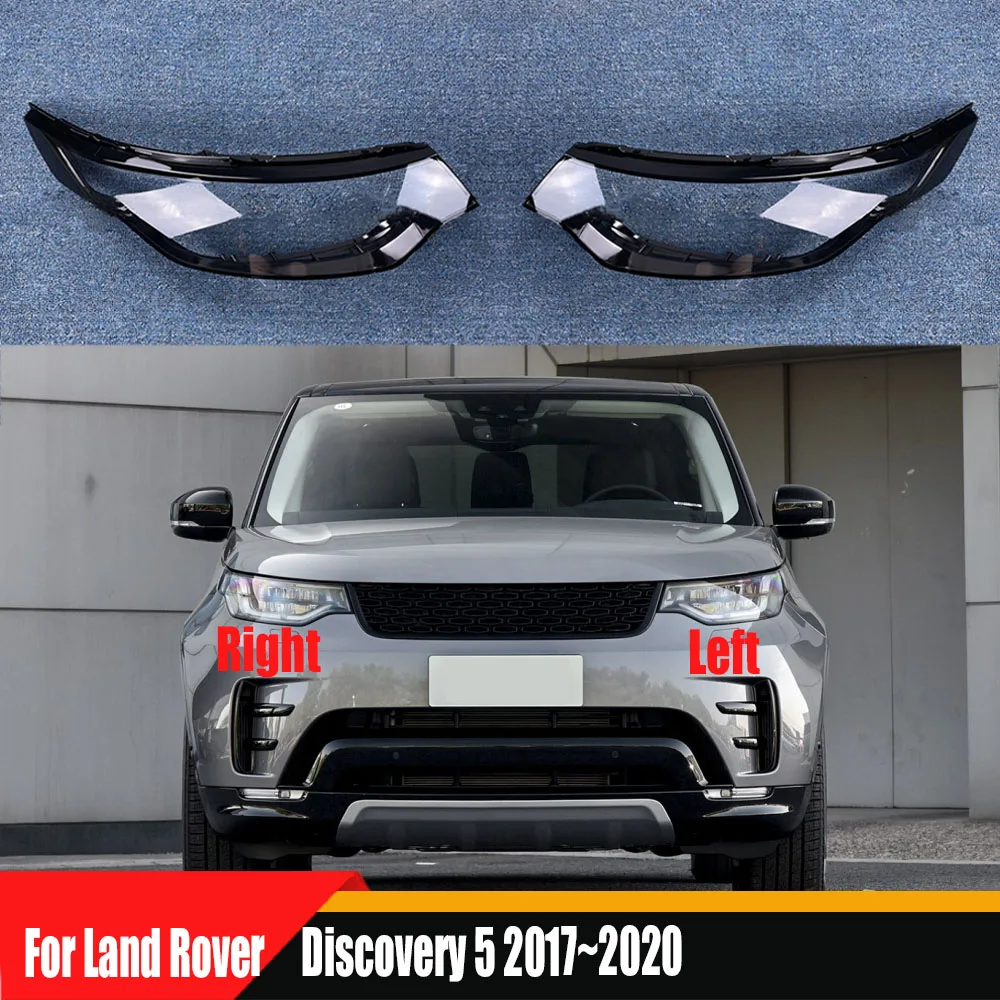 

For Land Rover Discovery 5 2017~2020 Car Accessories Headlamp Transparent Cover Lampshade Headlight Shell Lens Plexiglass