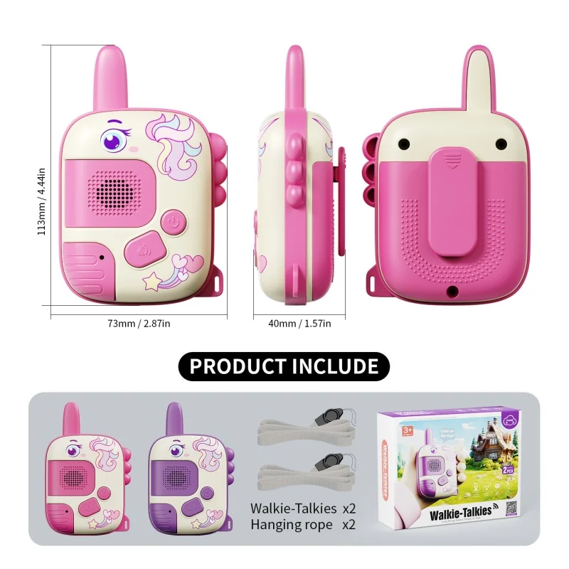 Handheld Kids Walkie Talkie Long Distance Wireless Transmission Pager Outdoor Conversation Cartoon Toy Boys Girls Sensory Toy