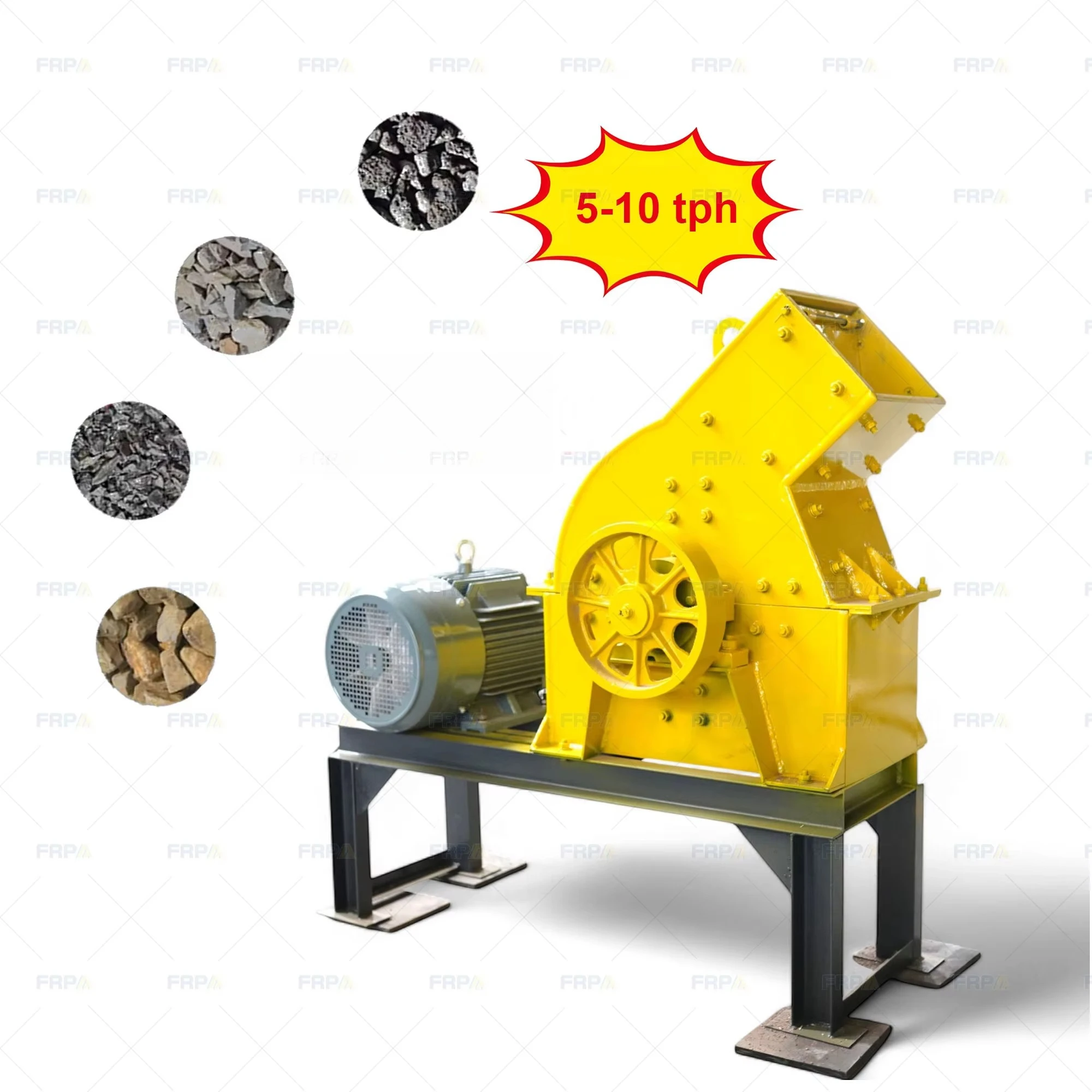 Mini Glass Bottle/ Cullet Crusher Machine for Recycling for Sale Small Hammer Mill Crusher for Glass Crushing