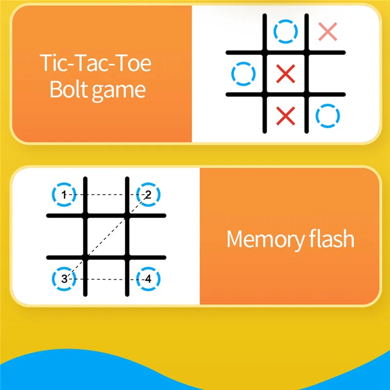 FBIL-Tic Tac Bolt Game 3 In1 يده لغز لعبة وحدة التحكم المحمولة الطفل مجلس لعبة الشطرنج لغز الطفل