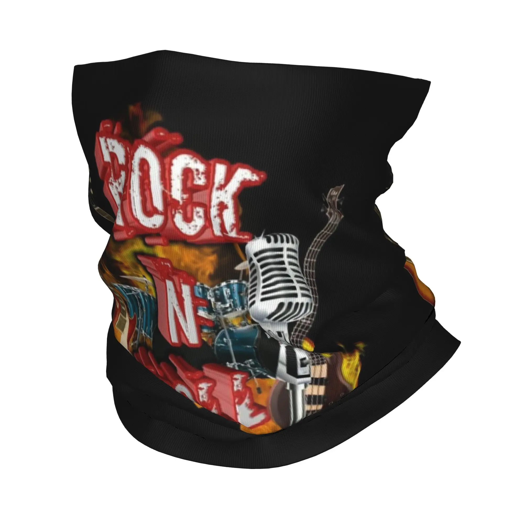

Love Rock And Roll Print Bandana Neck Cover Printed Wrap Scarf Multi-use Cycling Scarf Cycling Unisex Adult