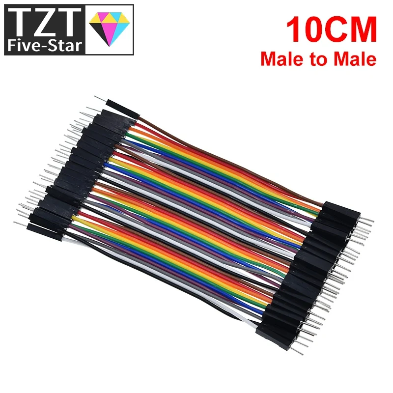 TZT 400 pz Jumper Wire dupont cavo linea 3P-3P 2.54mm Maschio a Maschio, Maschio a Femmina, Femmina a Femmina 10 cm Per arduino