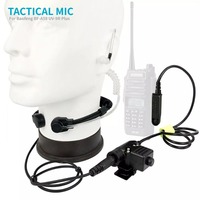 Walkie Talkie Microphone U94 PTT Neck Throat Mic Earpiece Radio Nato Tactical Headset for Baofeng BF-A58 UV-9R Plus GT-3WP UV-XR