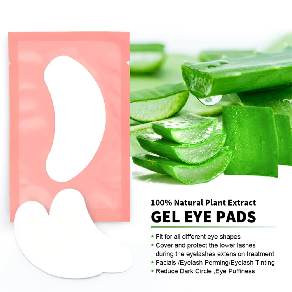 50/100 Pairs Remove Hydrogel Eye Patch Sticker Gasket Eyelash Extension Makeup Tools Eyelash Under Eye Patches Eye Pad Isolation