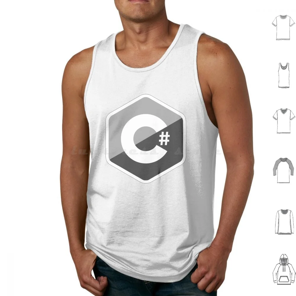 Csharp Logo Tank Tops Vest Sleeveless Csharp Java Eiffel Modulate 3 Pascalmicrosoft Net Microsoft Net Core Mono And Dotgnu