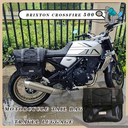 Motorcycle Tail Bag Travel Luggage Side Bags Rack Trunk Back Seat Bag with Shoulder Straps Backpack For Brixton Crossfire 500