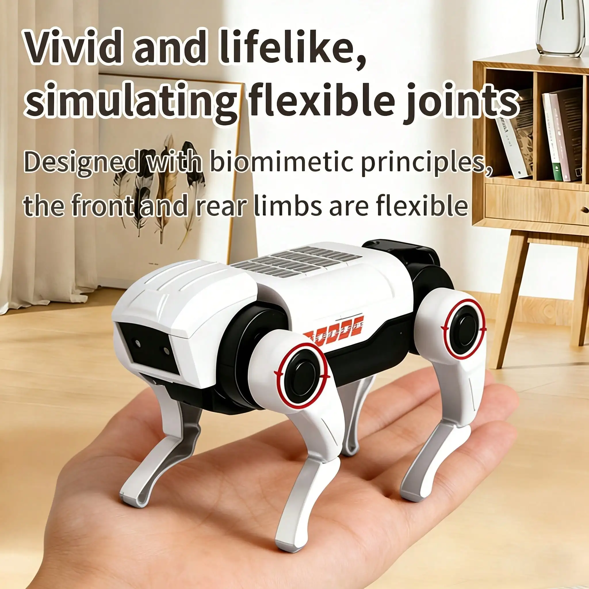 Battery Operated Mechanical Robot Dog Toy, Automatic Walking Interactive Robotic Pet, STEM Educational Smart Robot Toy, Cool Electronic Gadget Plaything, Fun Learning Toy Gift For Boys Girls Kids Ages 3 And Up, Perfect Birthday Holiday Present Children
