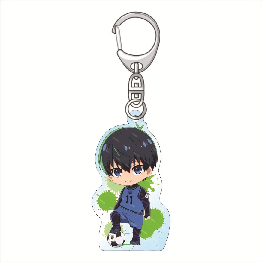 Anime Blue Lock Acrylic Girl Keychain Fashion Bag Charms Pendant Cute Creative Ornaments Key Ring Figure Cartoon Friends Gift view 4