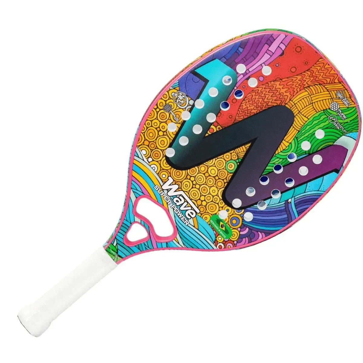 WAVE Beach Tennis Racket Carbon Fiber Super power spin