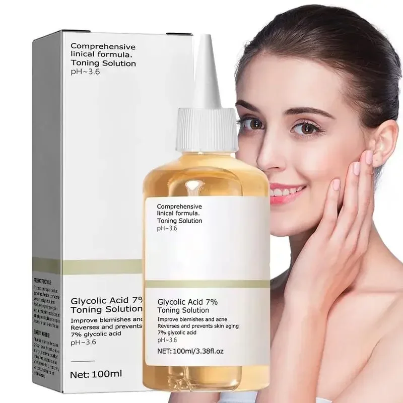 

Glycolic Acid 7% Toning Solution Dispelling Acne Lighten Pore Glow Facial Skin Care Lifting Firming Wrinkles Acid Toner 2024