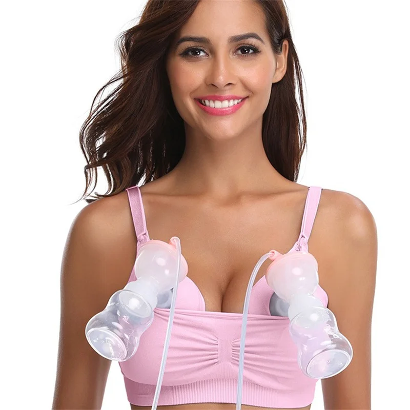 Hand Free Pumping Nursing Bra Women For Breast Special Underwear Maternity Breastfeeding Bras Can Wear All Day Pregnancy Clothes view 2