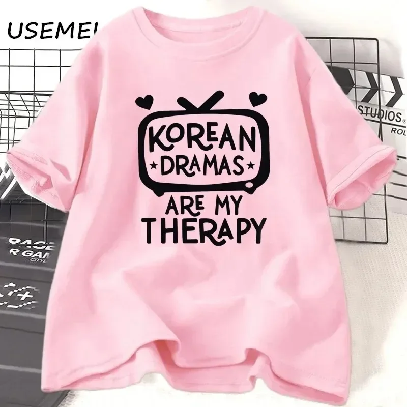 K-Drama T-Shirt Women's Korean Drama T-Shirt 100% Cotton Short Sleeve Plus Size T-Shirt Women's Street Casual Women's T-Shirt