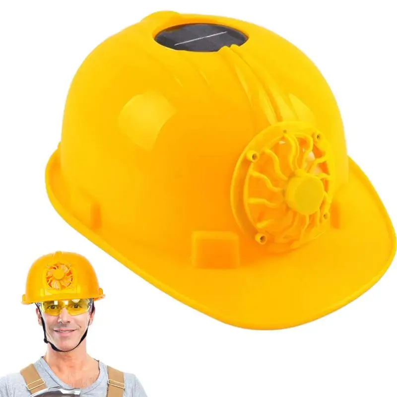 Safety Helmets With Fan Ventilated Breathable Hard Caps With Solar Fan Ventilated Breathable Hard Caps Waterproof Worker Caps