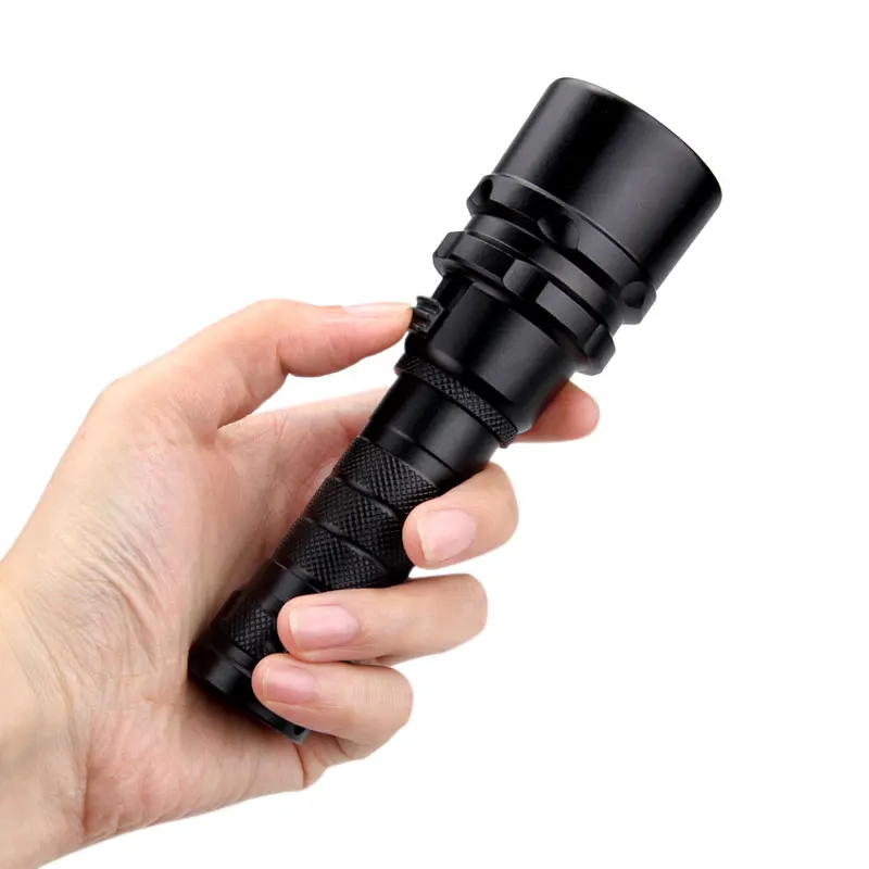 395nm UV Light Underwater Rechargeable Diving Flashlight 18650 Battery LED XPE waterproof Flashlamp 100M Torch Scuba 10W