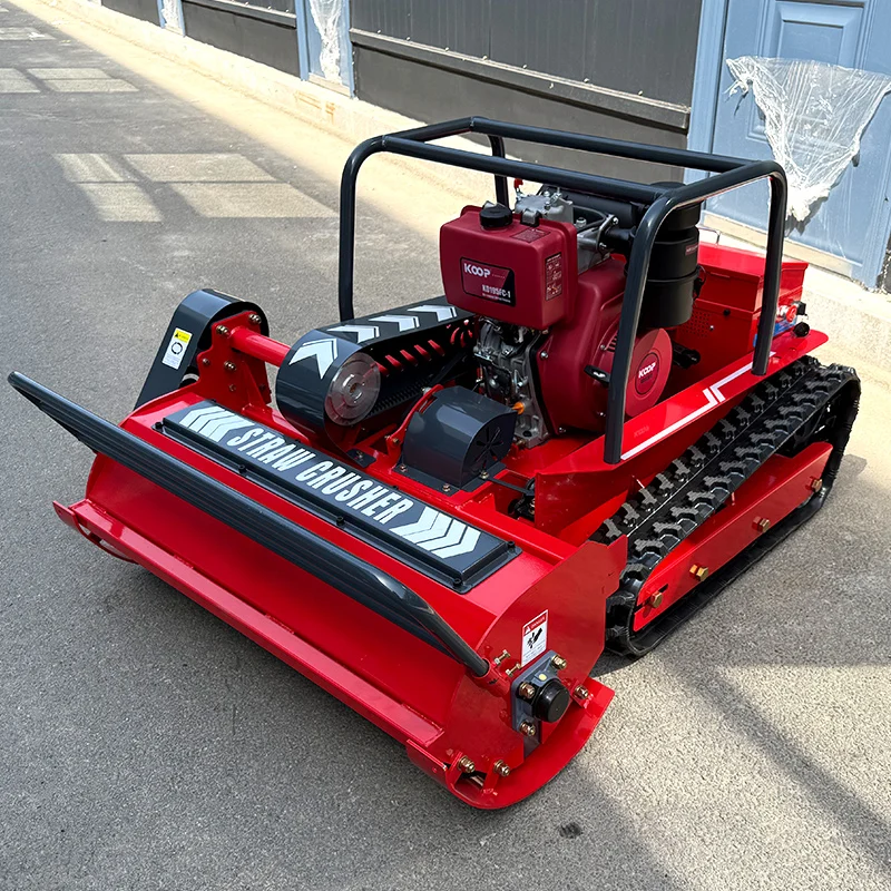 Customized China Supply Rubber Crawler Robot  Self Propelled Garden Remote Control Lawn Mower for Sale