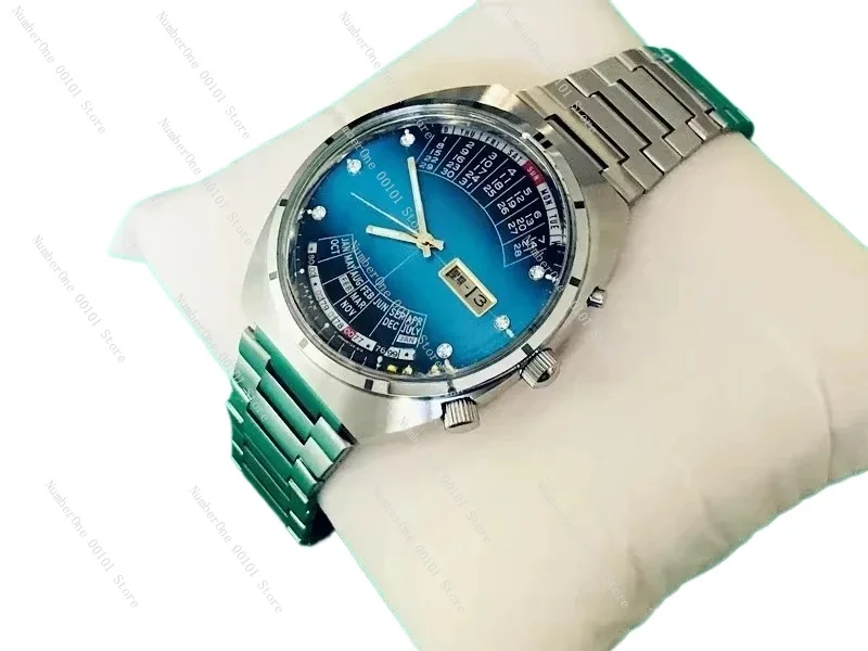 

Новые оригинальные японские часы, восточные часы с двойным львом, вечный календарь, полностью автоматические механические часы, часы с вечным календарем