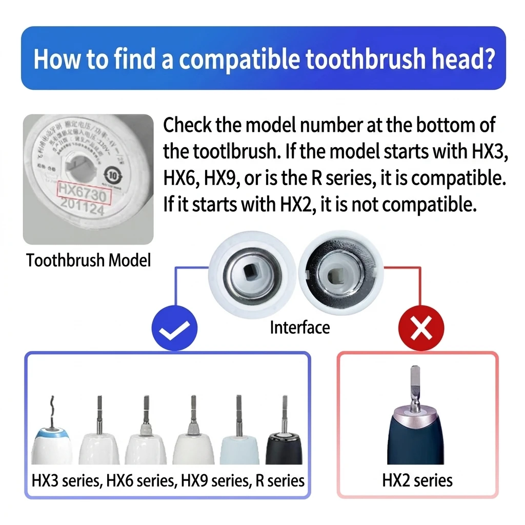 HX614X Toothbrush Brush Head for Phil Soni HX3 HX6 HX9 Series HX3210 3211 6150 6500 6510 6530 9342 6730 9312 9372 Care IPS