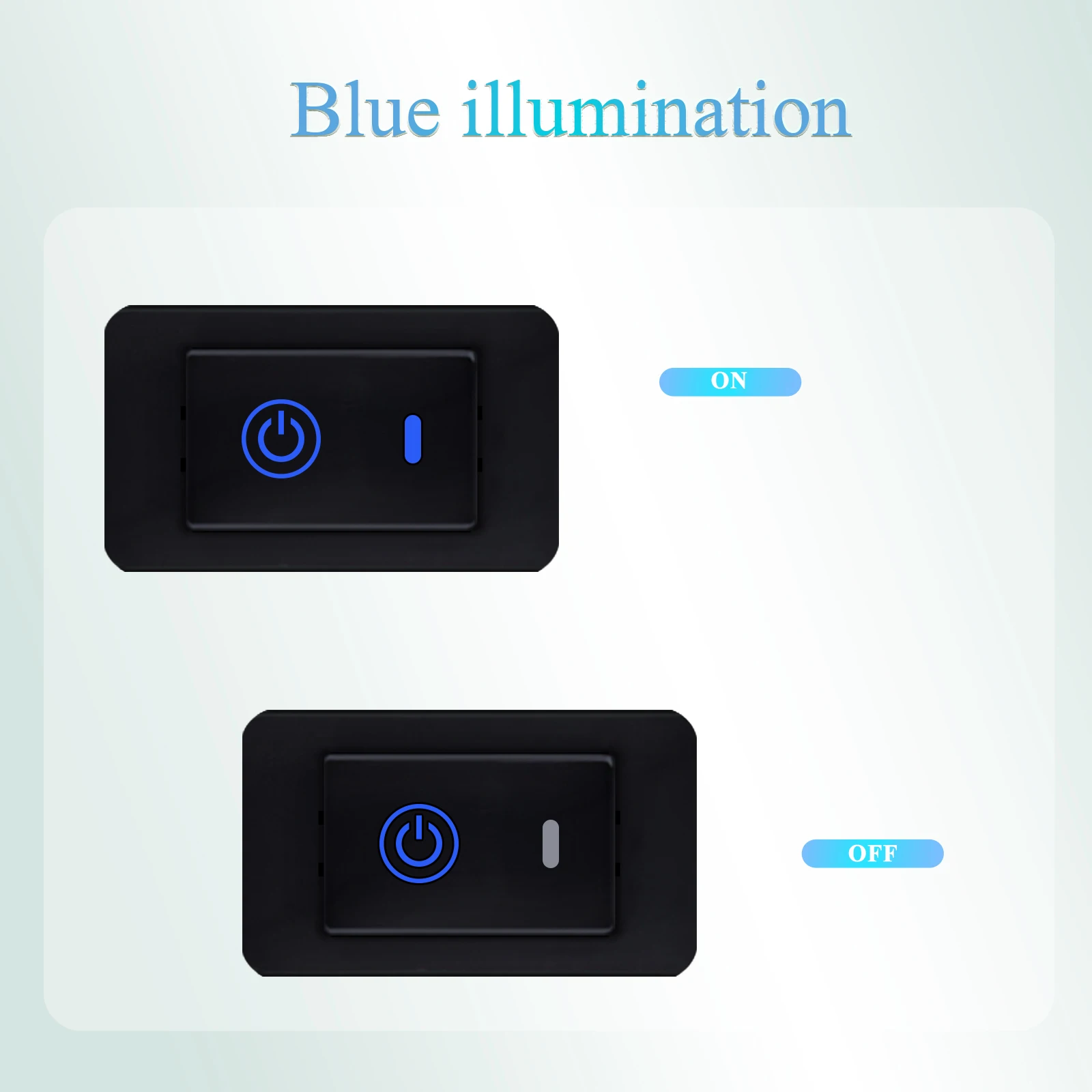 12V Car Push Button Rocker Switch with LED Light Bar Blue On-Off for Nissan Patrol GQ GU 1987-2001 Fog Light DRL Mirror Heating