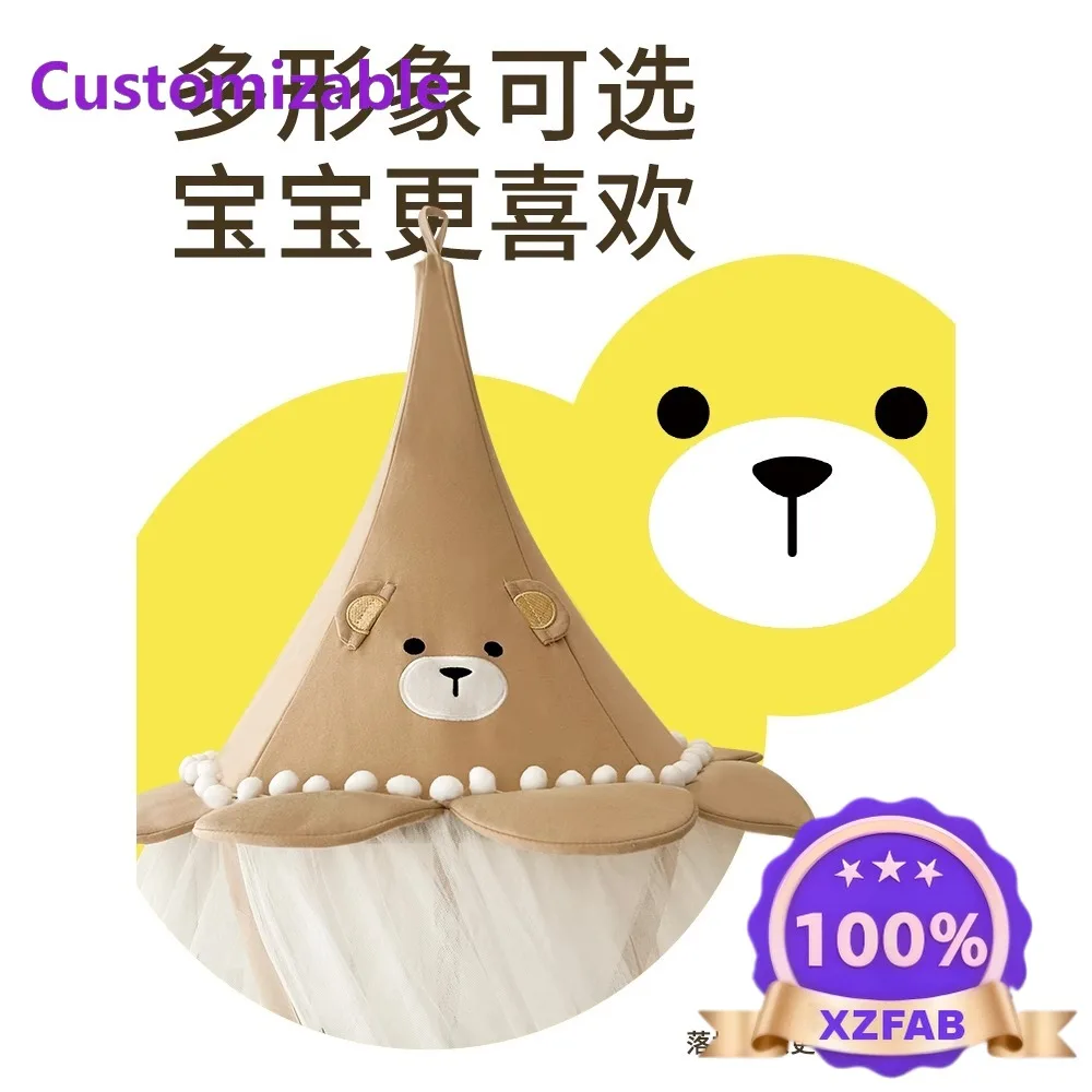Factory Direct 2026 Children's crib Mosquito net Full cover universal splicing bed with bracket Blackout newborn baby mosquito
