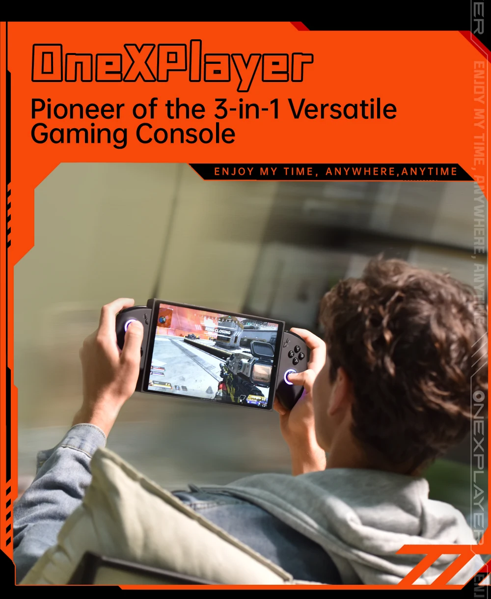 أحدث كمبيوتر محمول ONEXPlayer X1 mini 8.8 بوصة AMD 8840u AMD AI9 HX، لعب الألعاب ومشاهدة مقاطع الفيديو، وحدة تحكم ألعاب محمولة #2