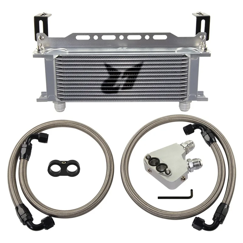 Parafuso do kit do refrigerador de óleo do motor AN10 de 13 fileiras no 97-04 Chevrolet Corvette C5 LS1 LS6 preto/prata