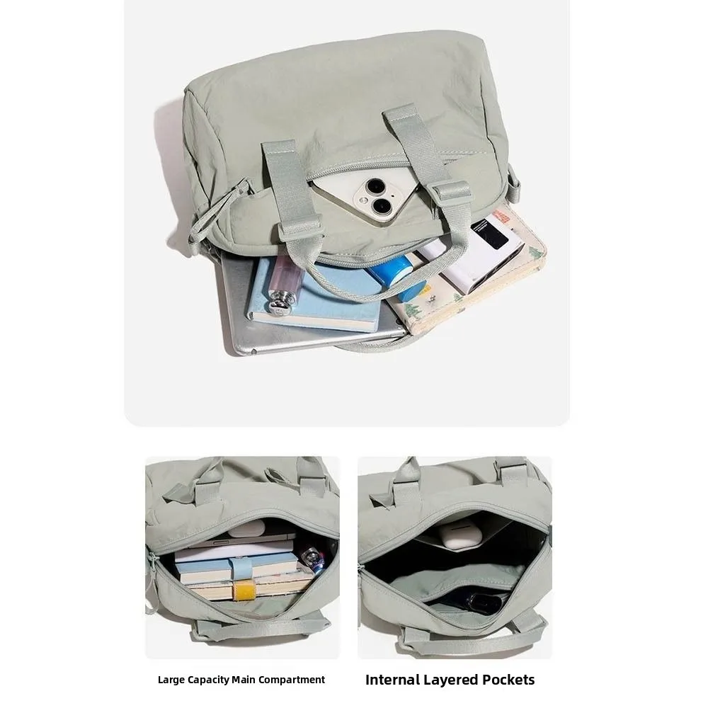 

Женская сумка через плечо большой вместимости, легкая, с регулируемыми ремнями, в корейском стиле, нейлоновая, для путешествий