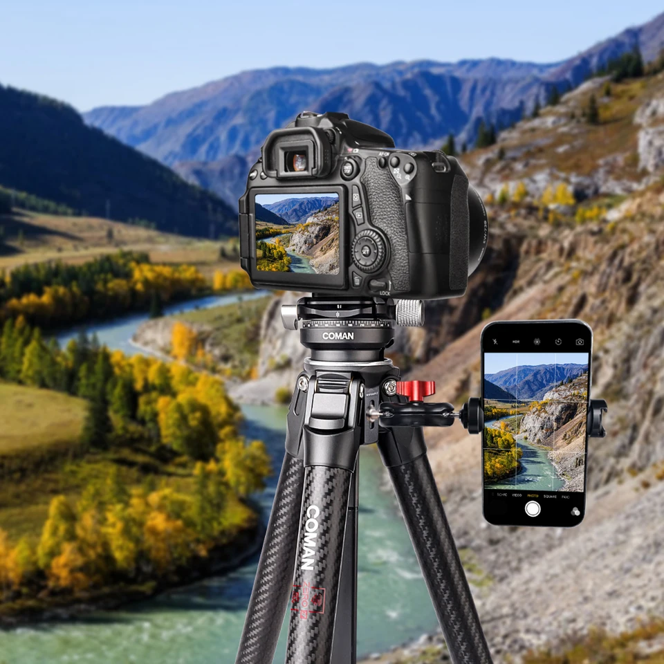 COMAN & Ulanzi Zero X Lightweight Carbon Fiber Camera Tripod