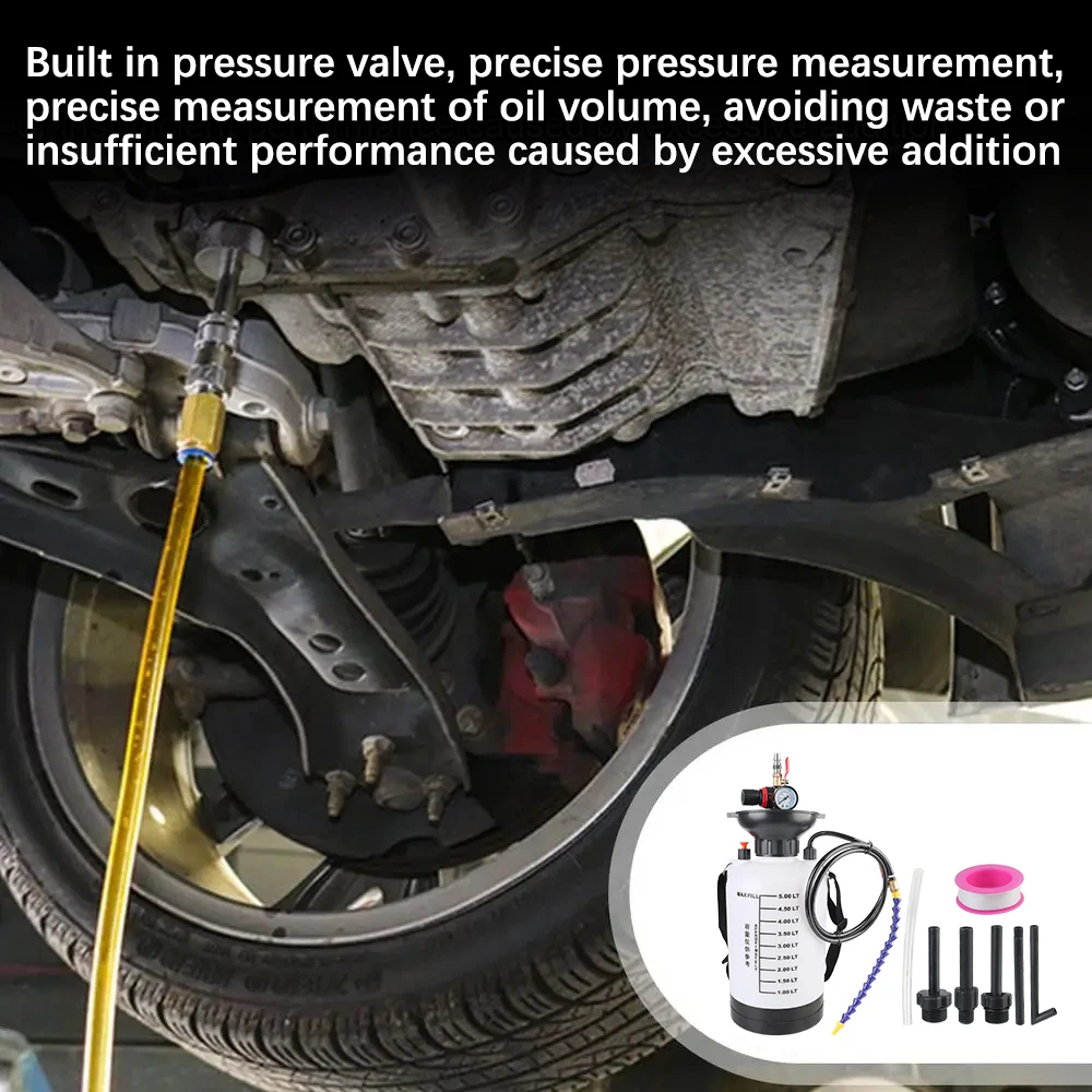 5L قدرة 1000PSI آلة تزييت الضغط الناتج يده علبة التروس آلة تعبئة الزيت أداة يدوية للتزود بالوقود السريع
