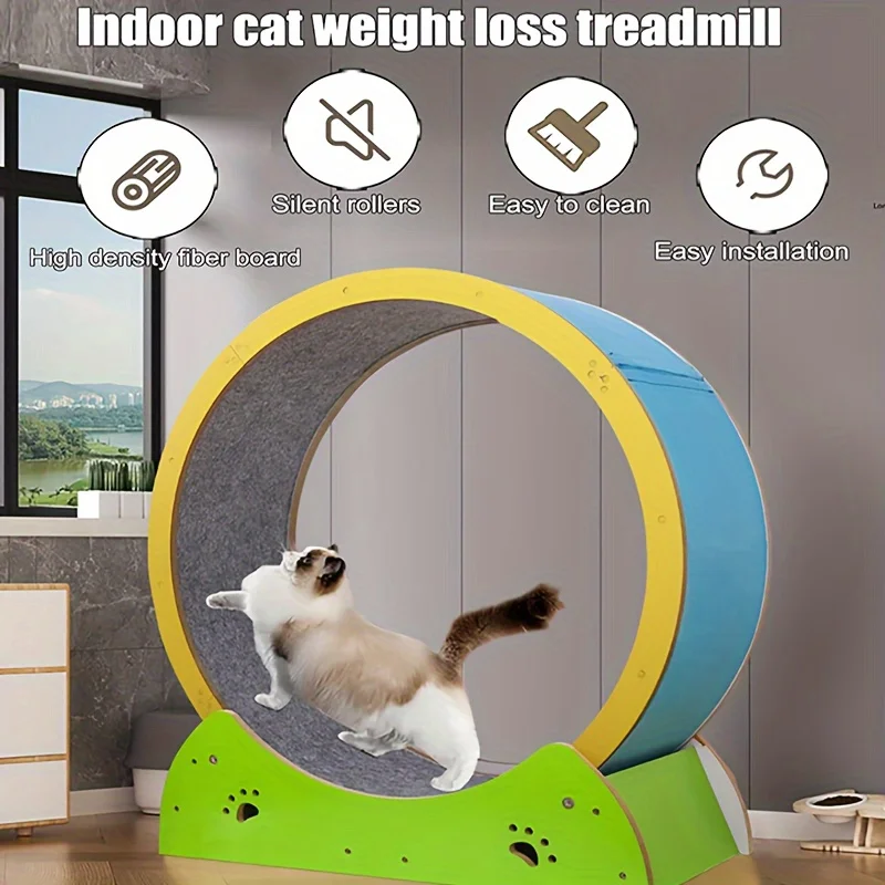 Large Quiet Running Wheel For Cats, Outer Diameter Exercise Roller With Arc Edge Grinding Craftsmanship, Pet Fitness Treadmill,