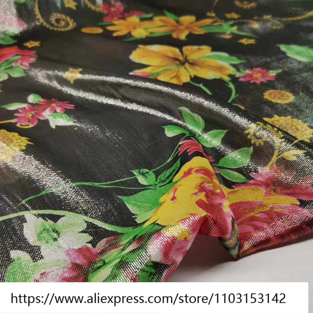

Летняя легкая и прозрачная серебряная кожаная шелковая ткань с принтом, тканая блестящая мода