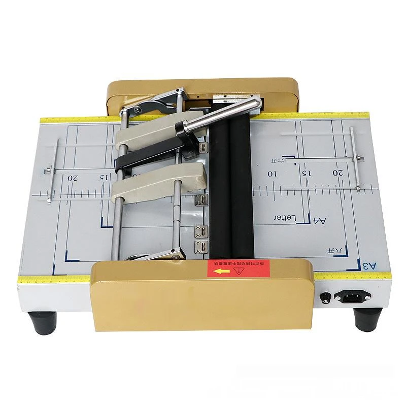Electric Stapler Folding Machine Electric Creasing Machine Card Folding Machines Color Pages Dashed Machine 220V/110v A3 SIZE