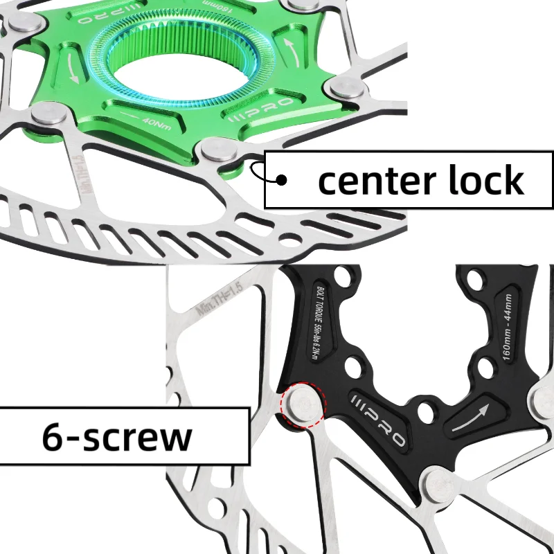 160 مللي متر 140 مللي متر قرص فرامل Centerlock العائمة 160 مللي متر 140 مللي متر 6 مسامير القرص الدوار تبريد خفيفة الوزن للدراجة الجبلية الطريق Mtb #2