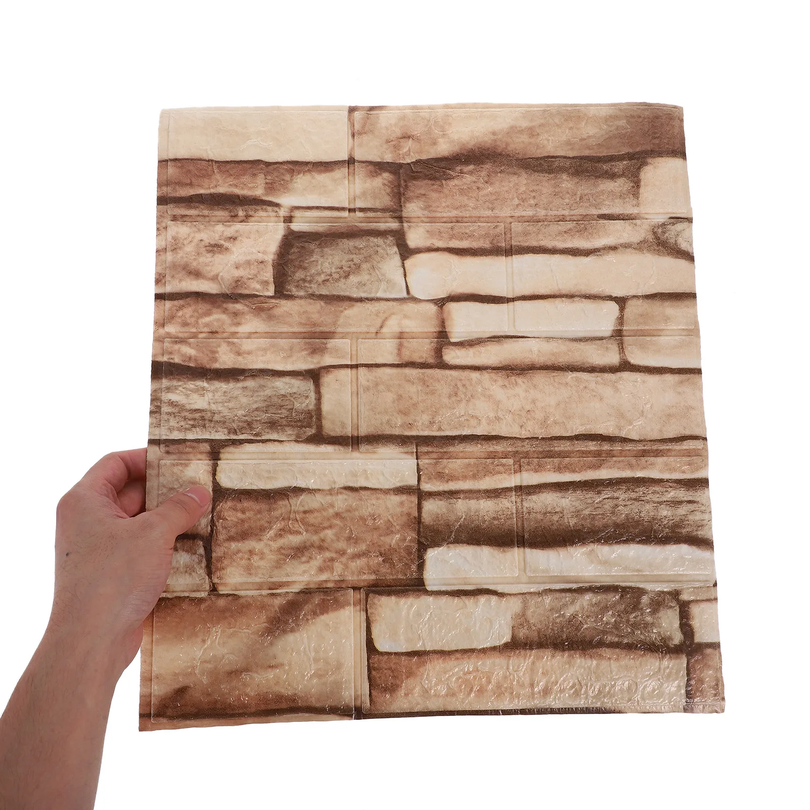 

20pcs 3D Wall Stickers Self Adhesive Wallpaper Brick Shaped Peel Stick Living Room Bedroom Durable Tiles Home Decor