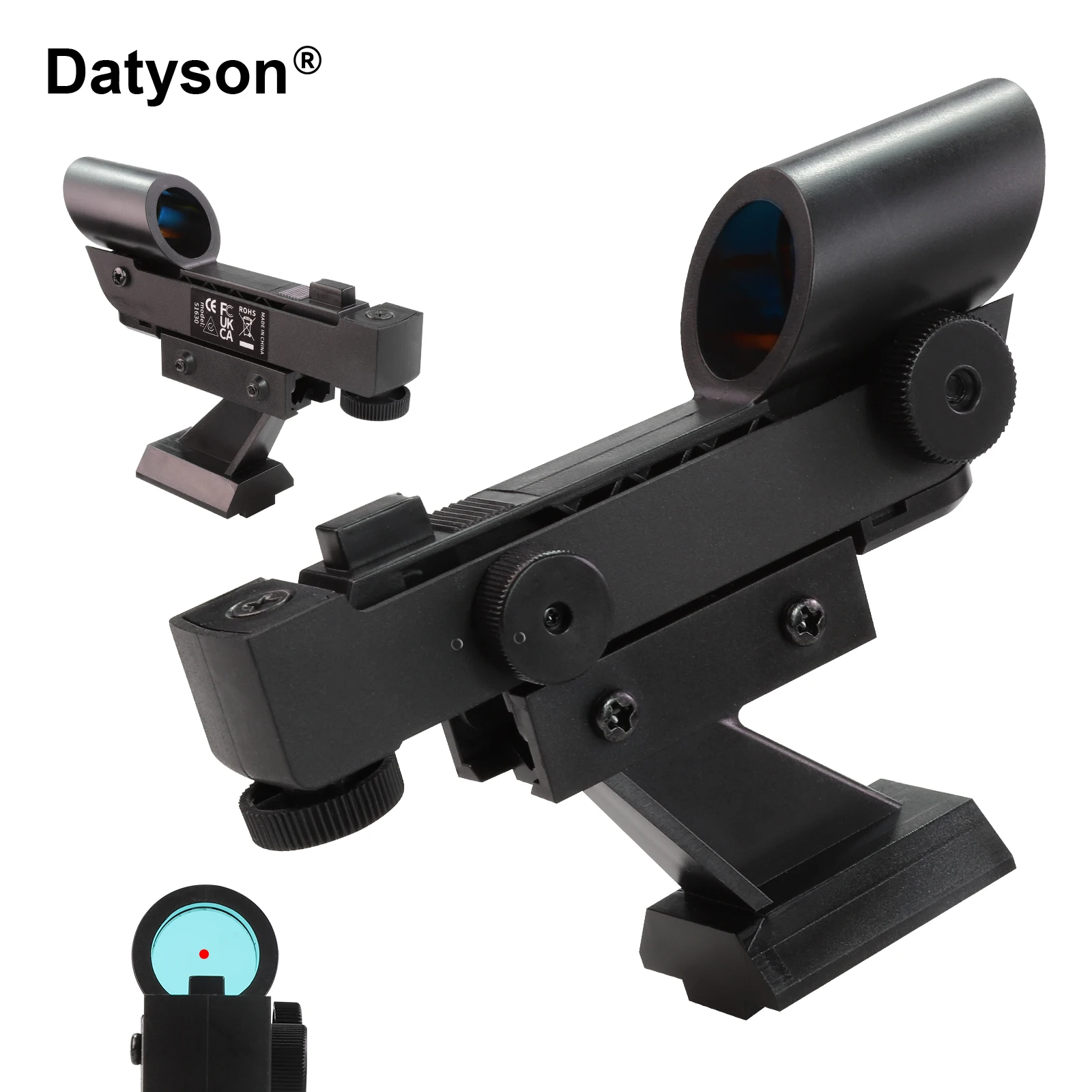 Datyson Red Dot Finder Scope Dirección de brillo ajustable para telescopio astronómico fotografía observación planetaria