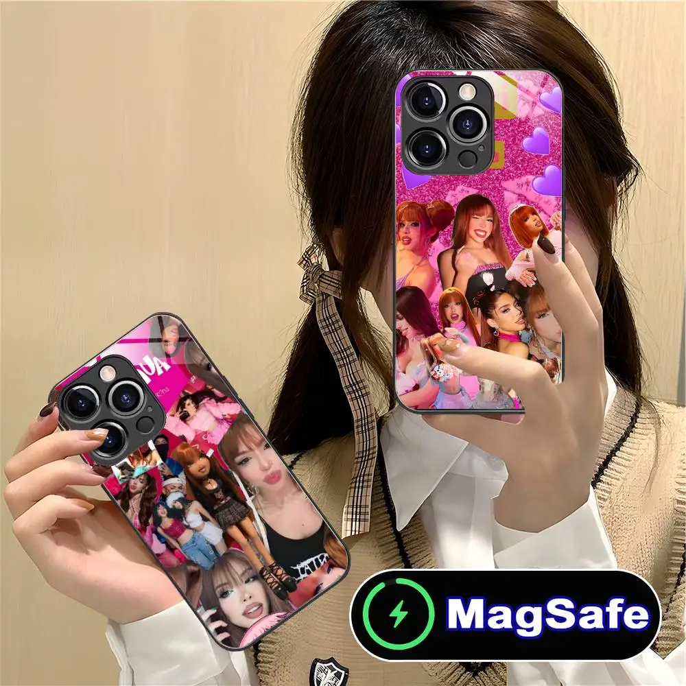 

Модный чехол для мобильного телефона Yeri mais для iPhone 16, 15, 14, 13, 12, 11 Pro Max Plus Mini MagSafe, стеклянный цвет, защитный роскошный чехол