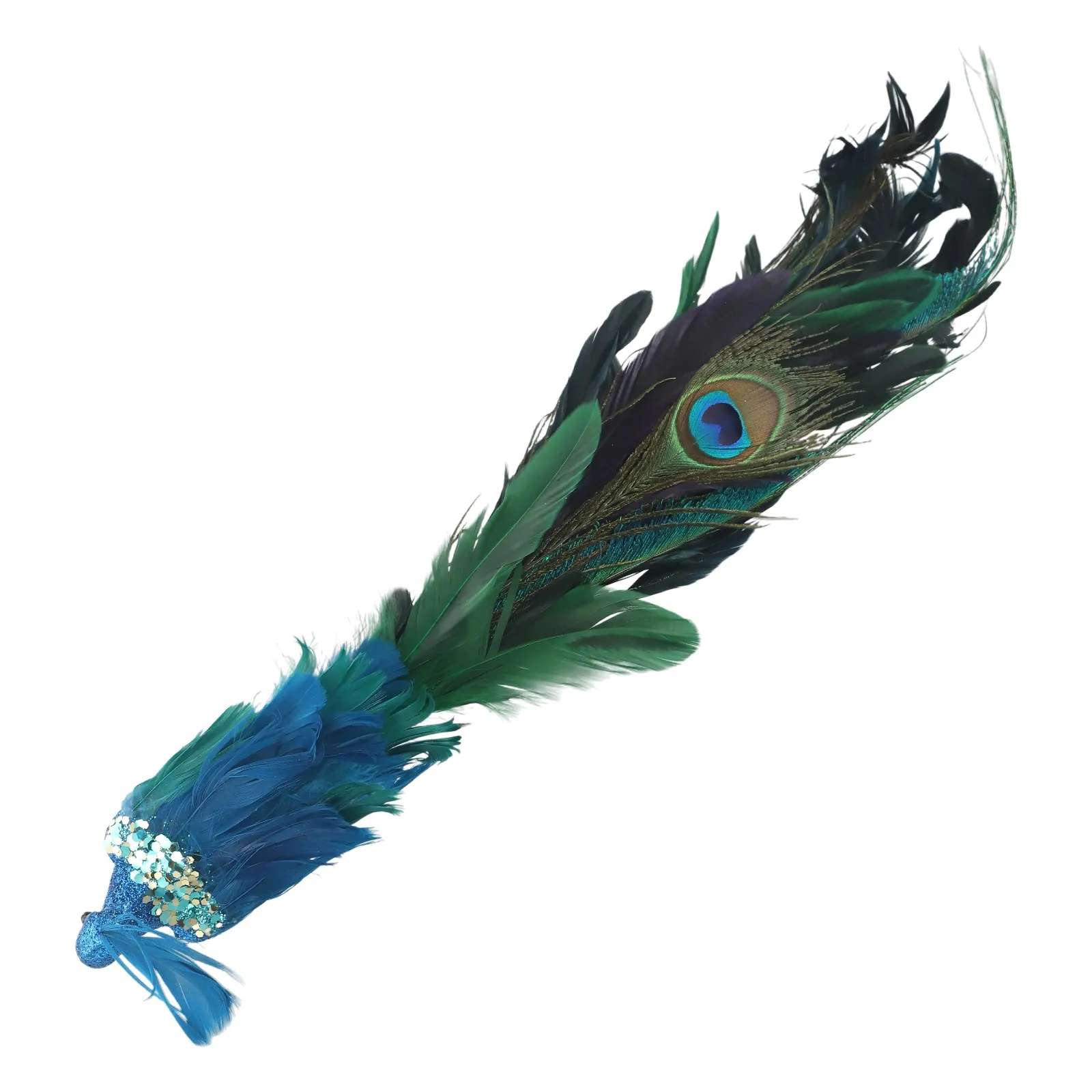 Feathered Christmas Decor Artificial Peacock Feather Whimsy Home Decor Secure Decorating Small Feather On Head For Home Decor