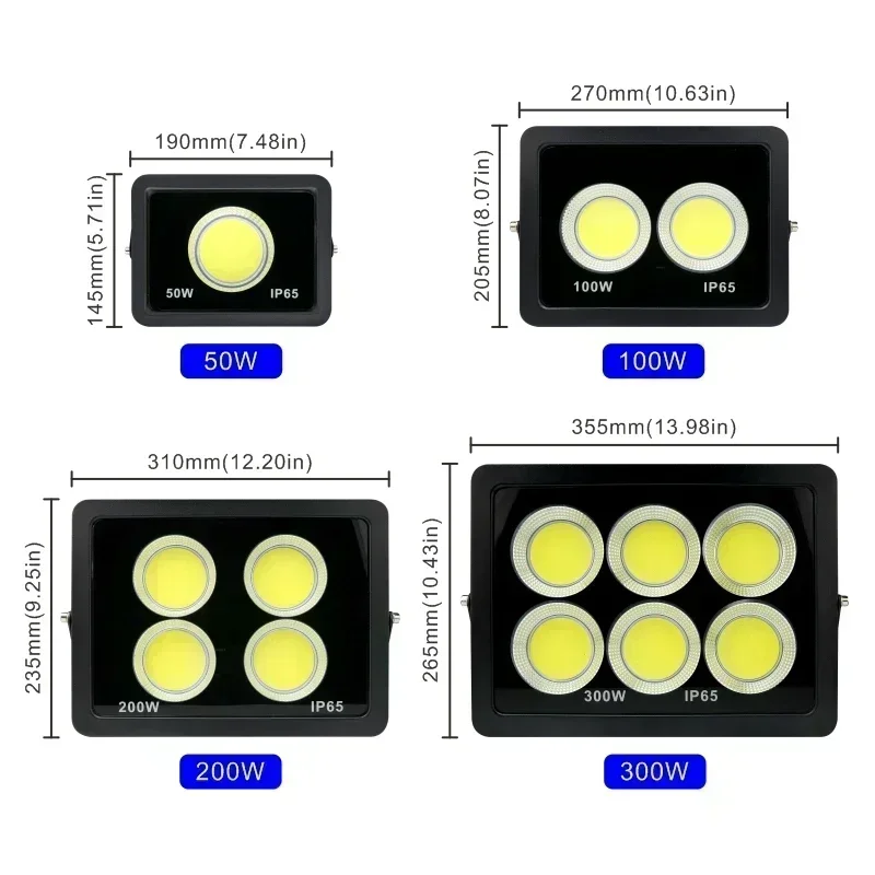 屋外照明,防水LEDフラッドライト,300W, 200W, 100W, 50W, 220V