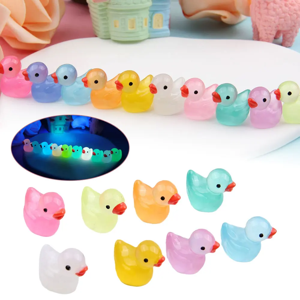 10/30/50pcs gelbe Enten verzierung Miniatur figuren winzige Enten harz handwerk Mikro landschafts dekoration