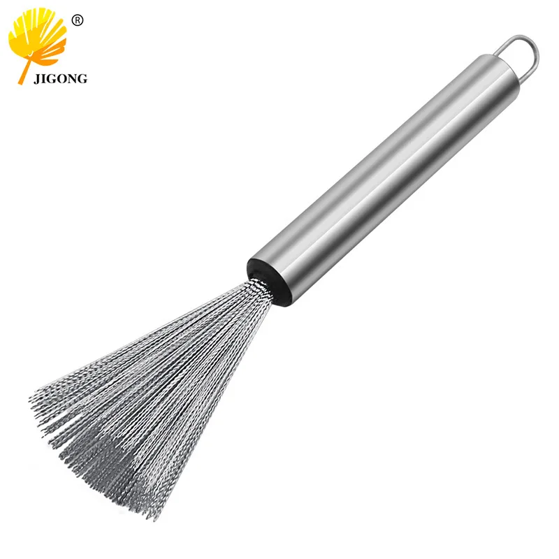 Household stainless steel pot brush, cleaning , wire , kitchen hanging long handle , decontamination tool