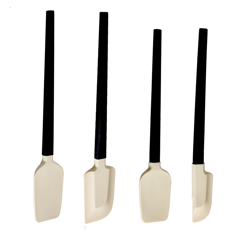 

4Pcs Silicone Spatulas with Wooden Handle, Scraper for Kitchen Baking Cake Icing, Jam Cream Bread Spatula, Waxing Sticks