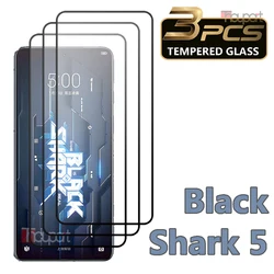 3PCS Tempered Glass For Xiaomi Black Shark 5 Pro Screen Protector Film Black Shark 5 RS Glass