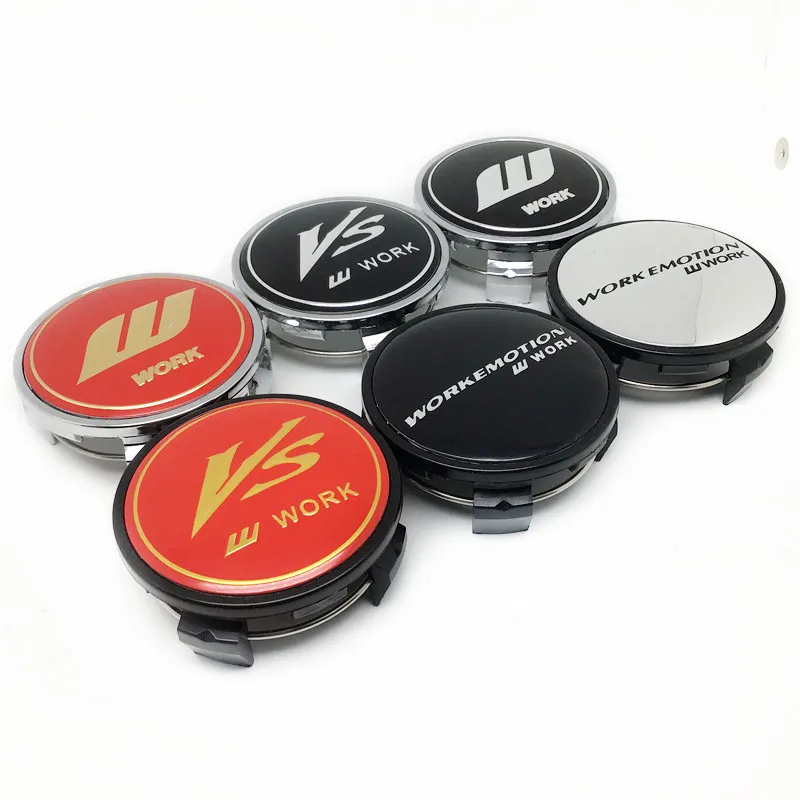 

4pcs 62mm For VS W WORK Wheel Center Hubs Cap Car Styling Dust Rims Cover Emblem Badge Auto Accessories