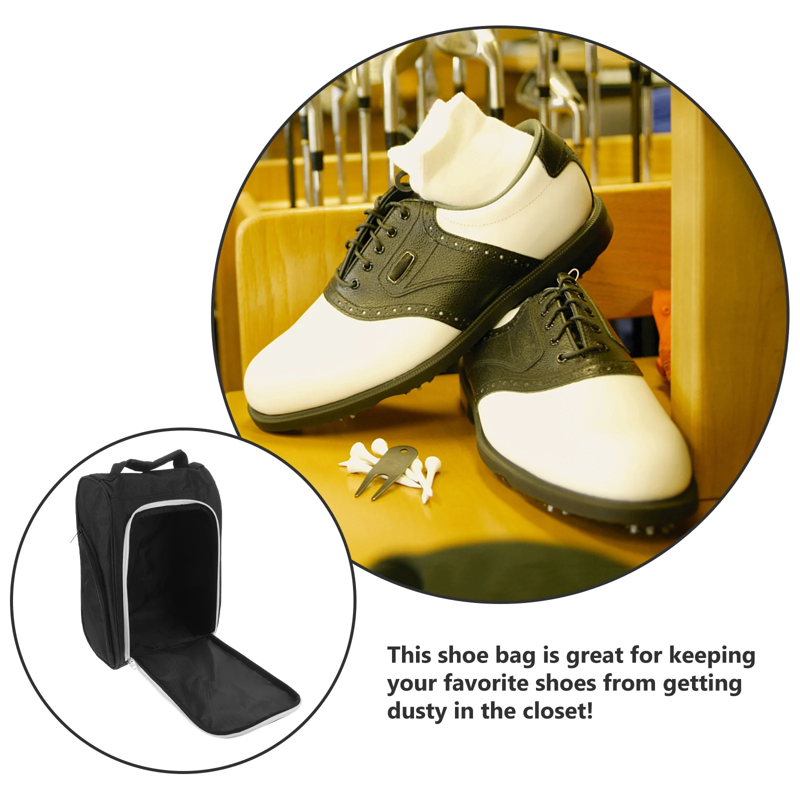 Golf Shoe Bag Professional Organizer Travel Pouch Durable and Wear-Resistant Storage Golf Shoe Bag Convenient Golfs Shoes Pouch