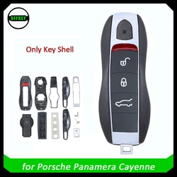 DIYKEY-Coque de clé télécommande intelligente à 3 boutons, pour Porsche Panamera brodée enne 2017 2018 2019 2020