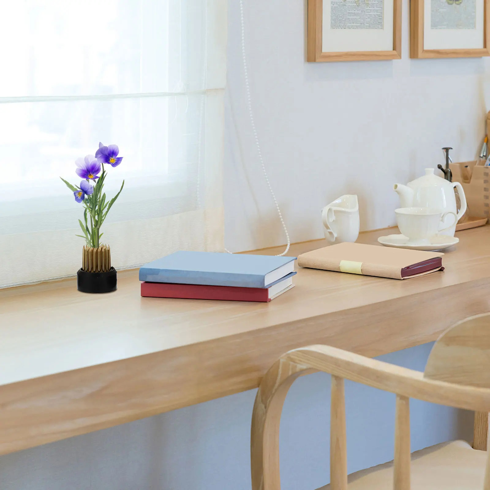 

3pcs Flower Arrangement Mountain Tools Floral Holder Pin Reusable Stainless Steel Needles Home Bedroom Classroom Decor