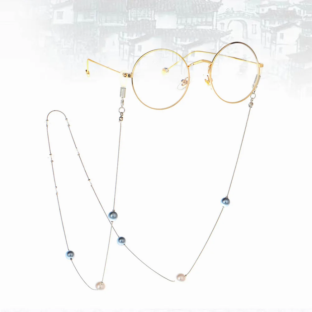 

Pearl Eyeglass Chain High-Grade Anti-Slip Glasses Strap For Women Silver Plated Secure Fit During Sports Travel Reading